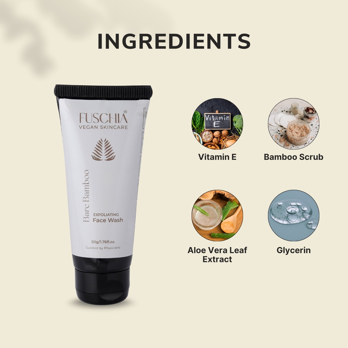 Vegan Bare Bamboo Exfoliating Face Wash