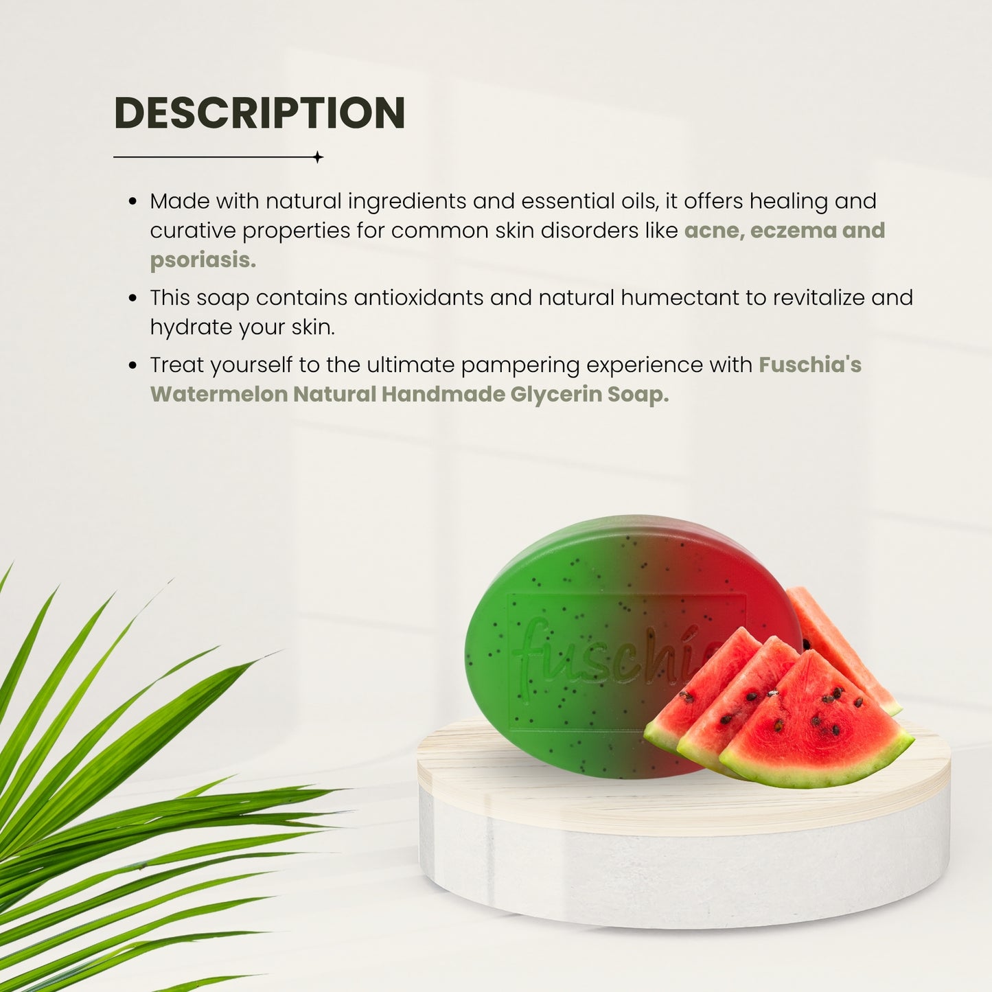 Vegan Handmade Watermelon Soap