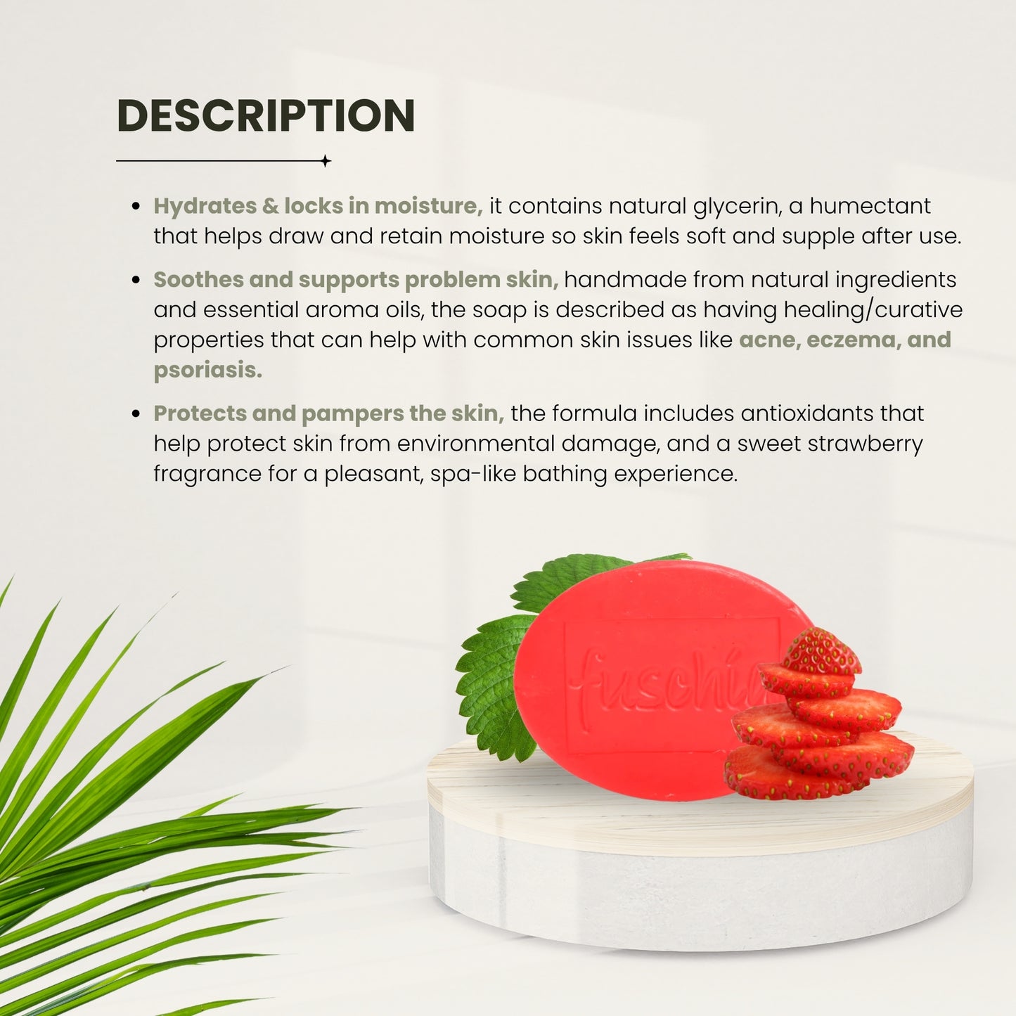 Vegan Handmade Strawberry Soap