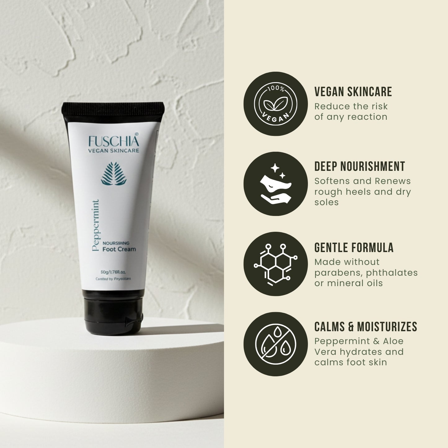 Vegan Peppermint Nourishing Foot Cream