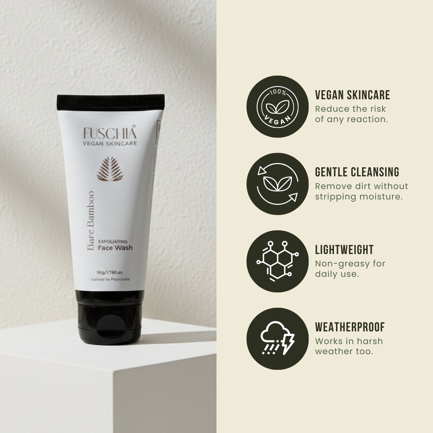 Vegan Bare Bamboo Exfoliating Face Wash