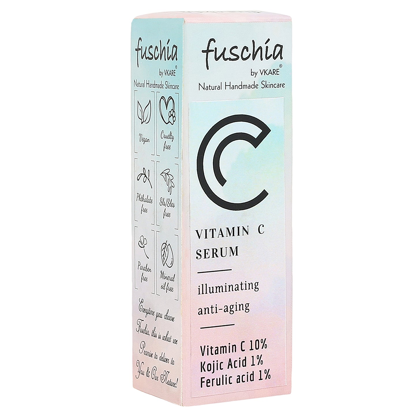 Fuschia Vitamin C Serum | for Illuminating Skin | Anti-Ageing | with Vit C 10% | Kojic Acid 1 % | Ferulic Acid 1%