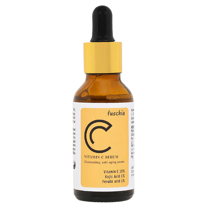 Fuschia Vitamin C Serum | for Illuminating Skin | Anti-Ageing | with Vit C 10% | Kojic Acid 1 % | Ferulic Acid 1%