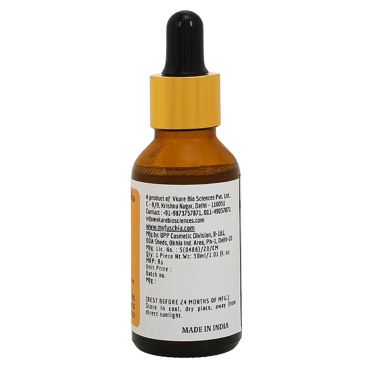 Fuschia Vitamin C Serum | for Illuminating Skin | Anti-Ageing | with Vit C 10% | Kojic Acid 1 % | Ferulic Acid 1%