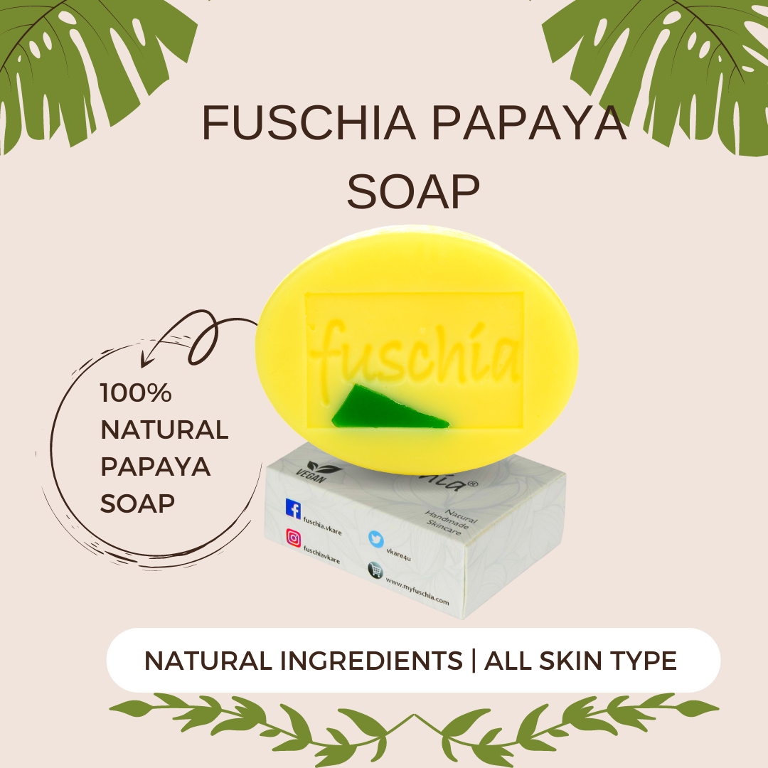 Fuschia Papaya Detan Natural Handmade Soap | Herbal Soap | Vegan Soap | Bathing Bar | Skin Care | All Skin Type |