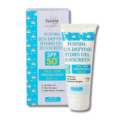 Fuschia Sun Defying Hydro Gel Sunscreen with SPF 50+ and UVA/UVB Protection (100g)